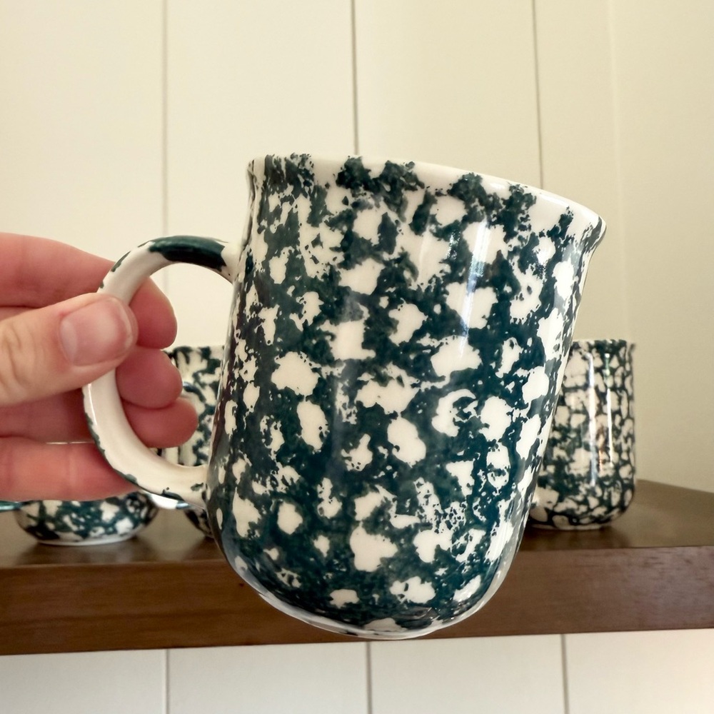 Set of 5 Folk Craft Moose Country by Tienshan Ceramic Coffee Mugs Tea Mugs 12oz - Picture 5 of 8